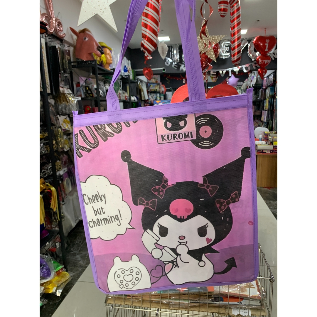 Toptan%20Kuromi%20Çift%20Taraflı%20Baskı%20Bez%20Çanta