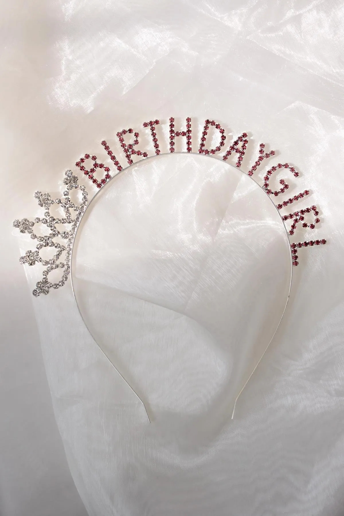 Toptan%20Taşlı%20Taç%20Birthday%20Girl%20Pembe