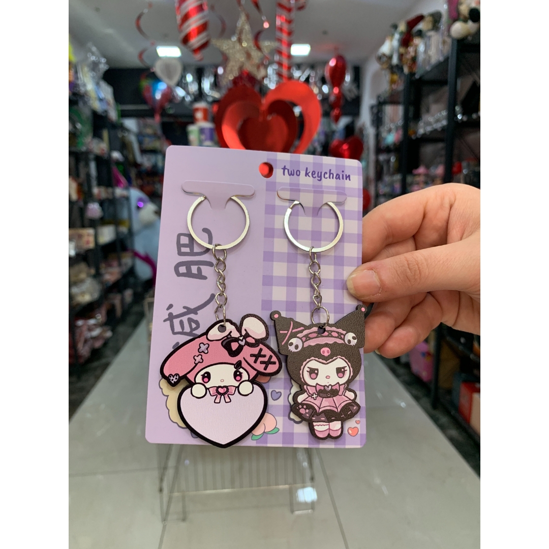 Toptan%20Kawaii%20Sevimli%20Kuromi%20ve%20Melody%20Anahtarlık%202li
