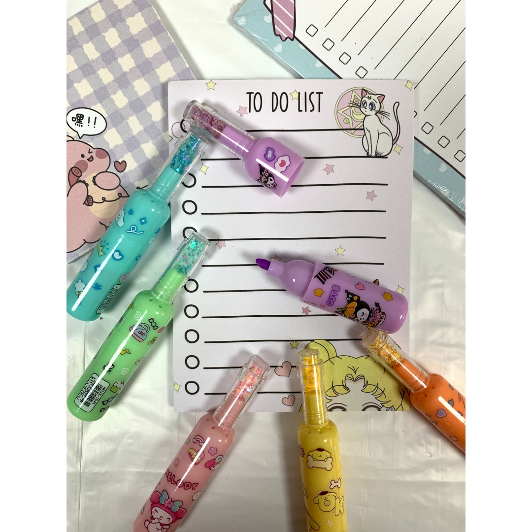 Toptan%20Kuromi%20Sanrio%20Fosforlu%20Kalem%206lı%20Set