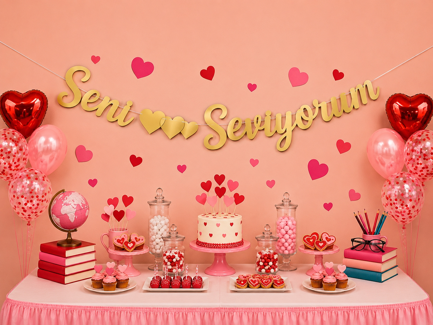 Toptan Kaligrafi Seni Seviyorum Altın