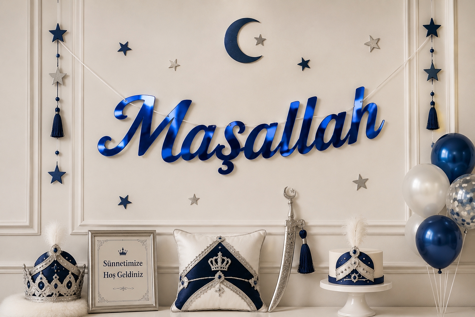 Toptan Kaligrafi Maşallah Lacivert