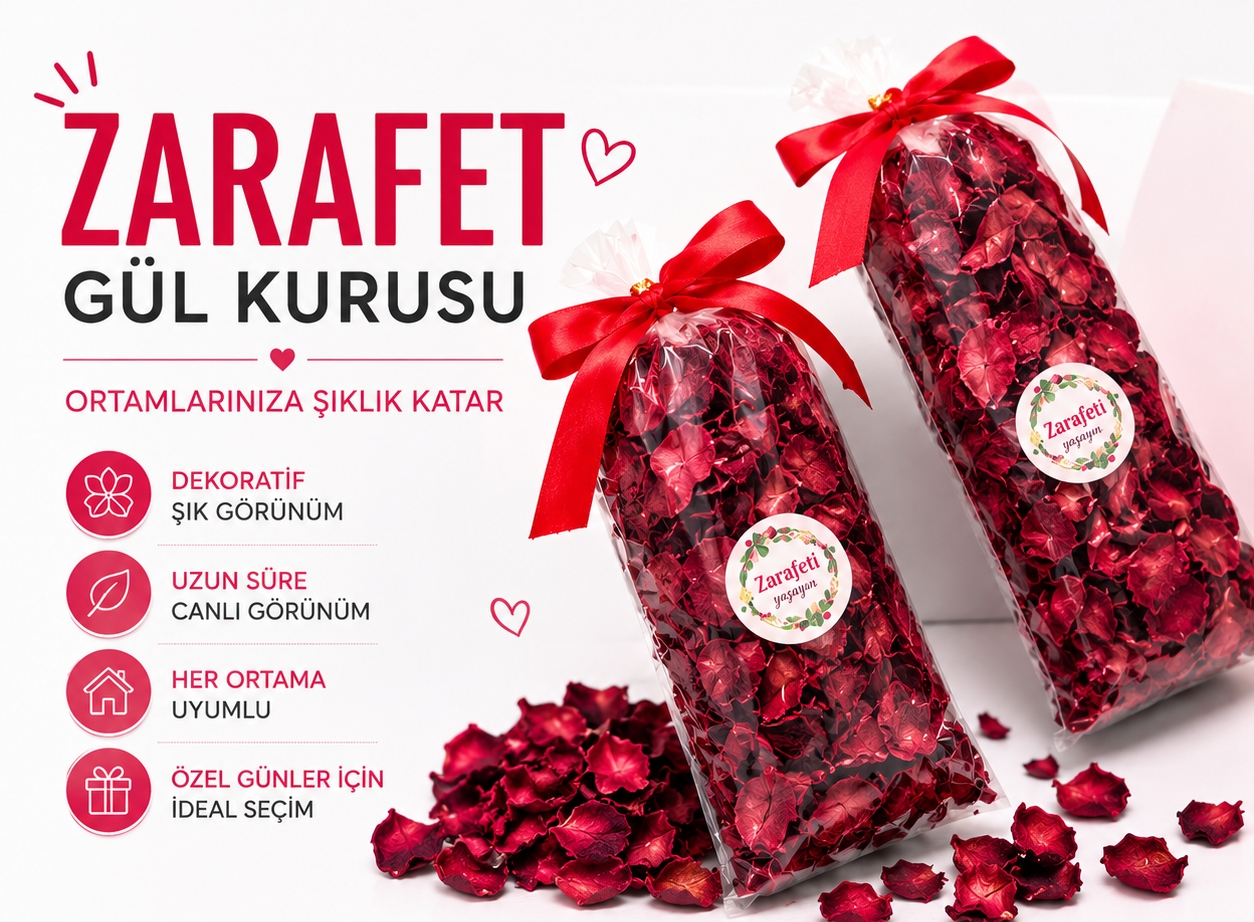 Toptan Orta Boy Gül Kurusu 100 gr