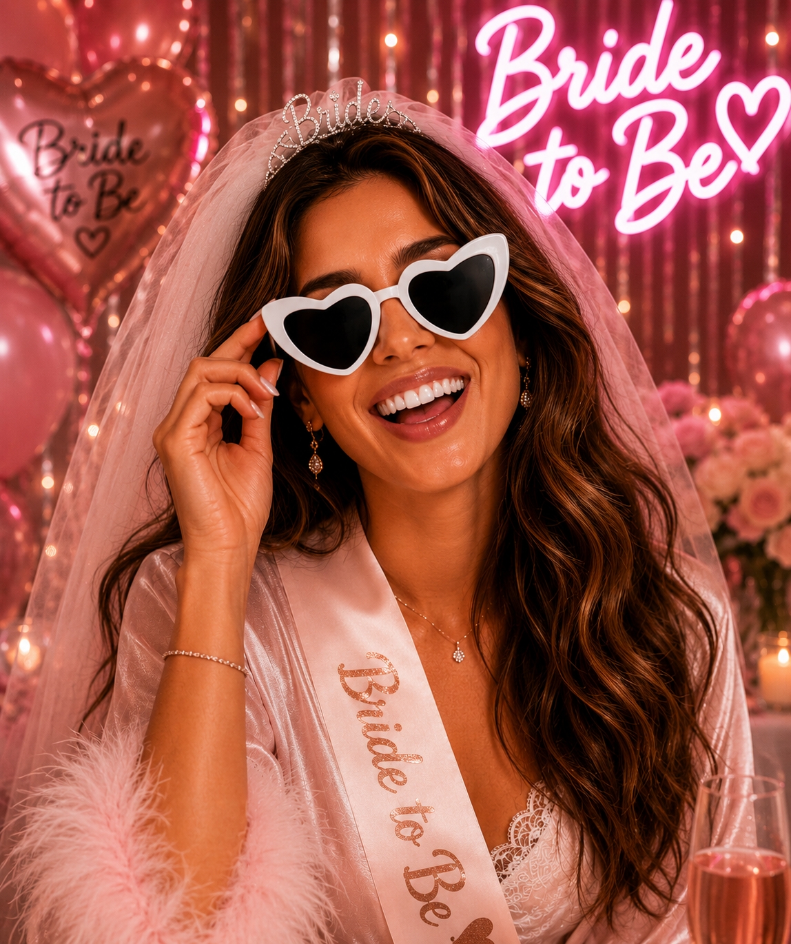 Toptan Bride To Be Kalpli Beyaz Gözlük