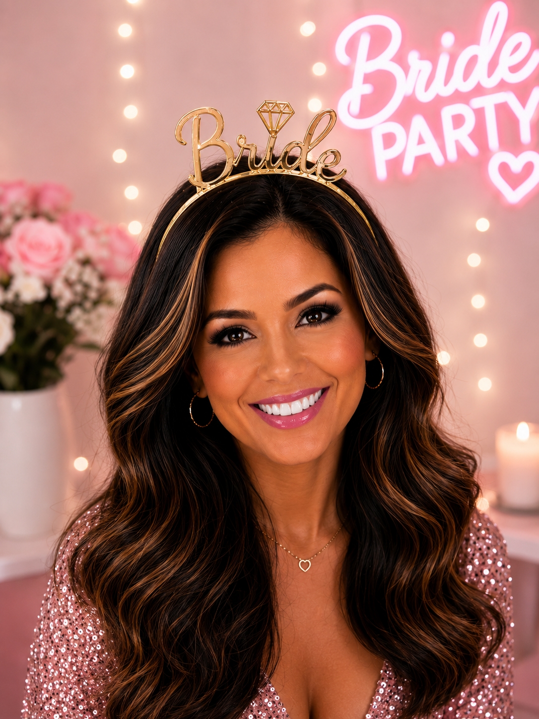Toptan Mika Taç Bride Gold