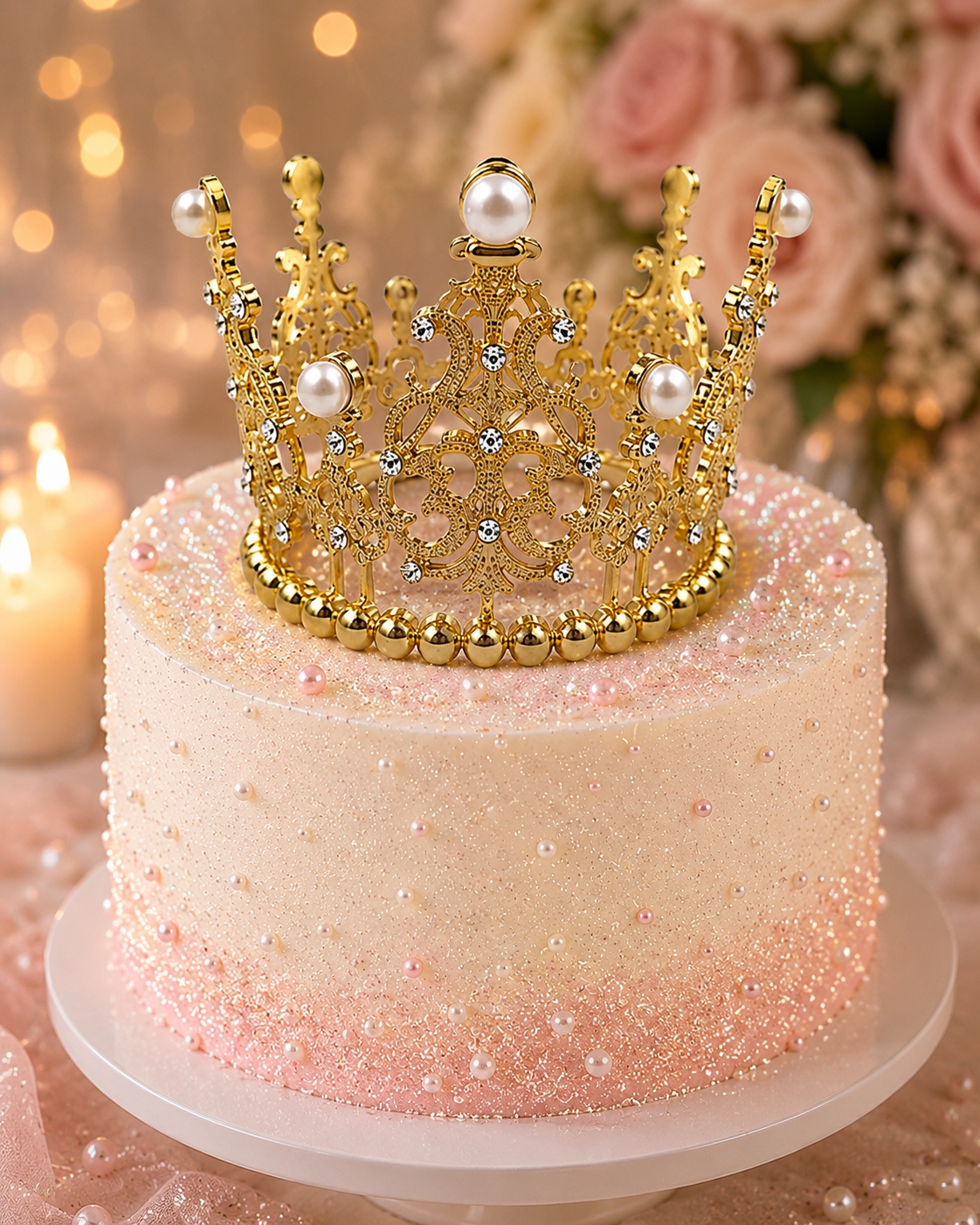 Toptan Pasta Tacı Gold 12 cm