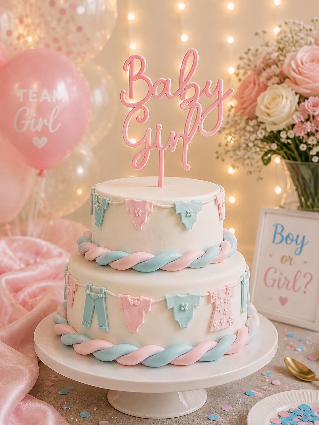 Toptan Pasta Üstü Süs Baby Girl