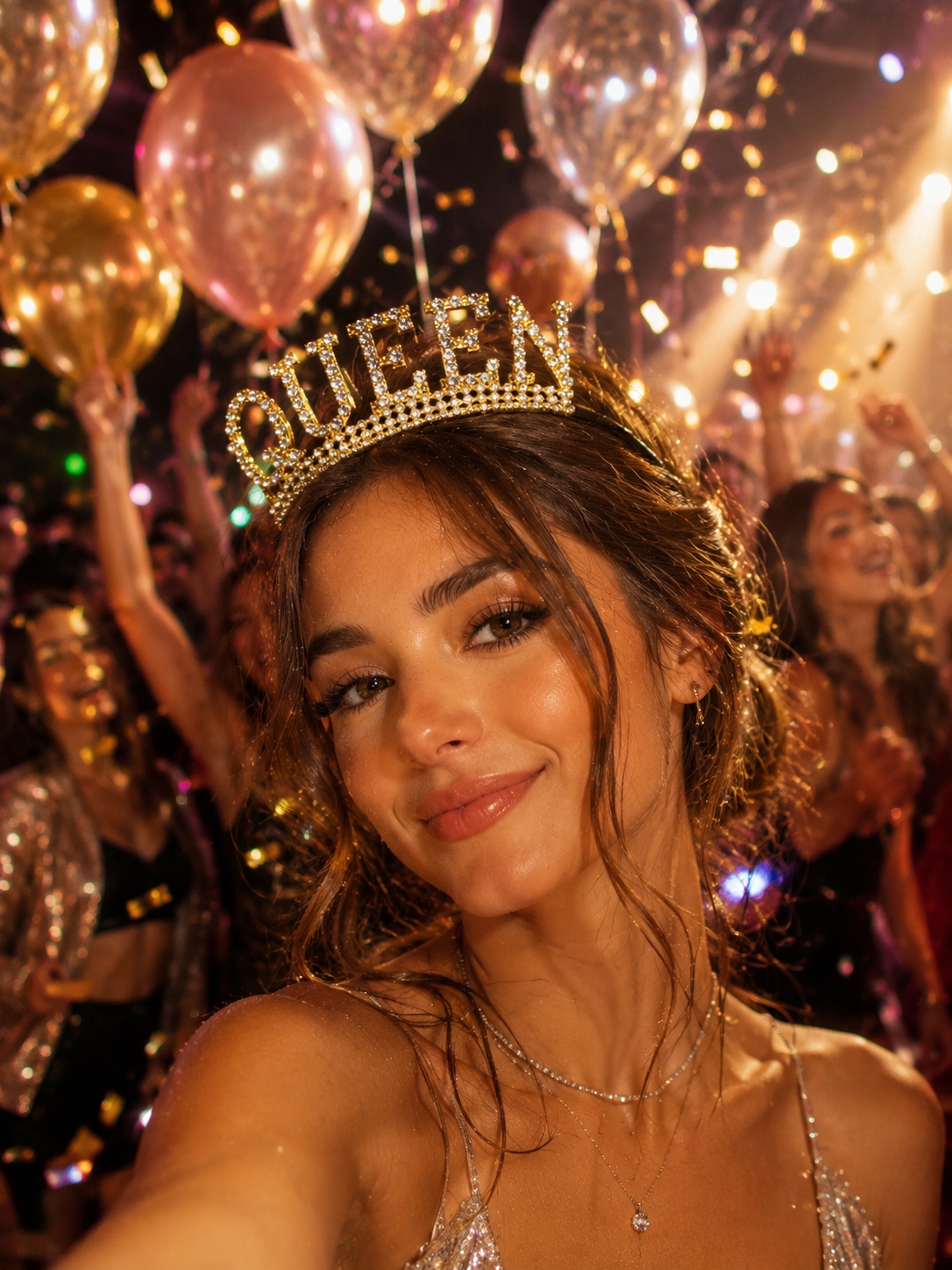 Toptan Taşlı Taç Queen Gold