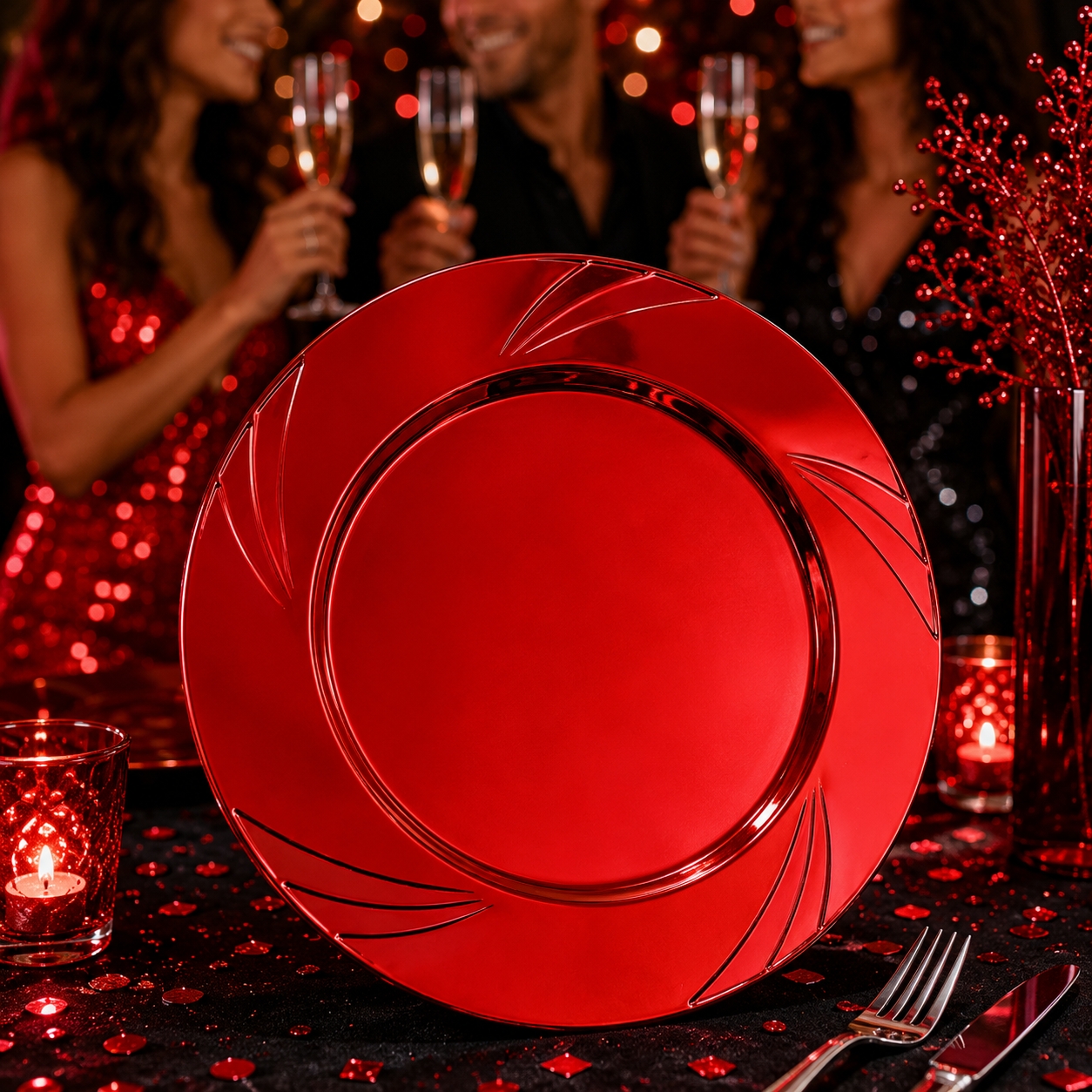 Toptan 9 inç Kristal Tabak 6lı