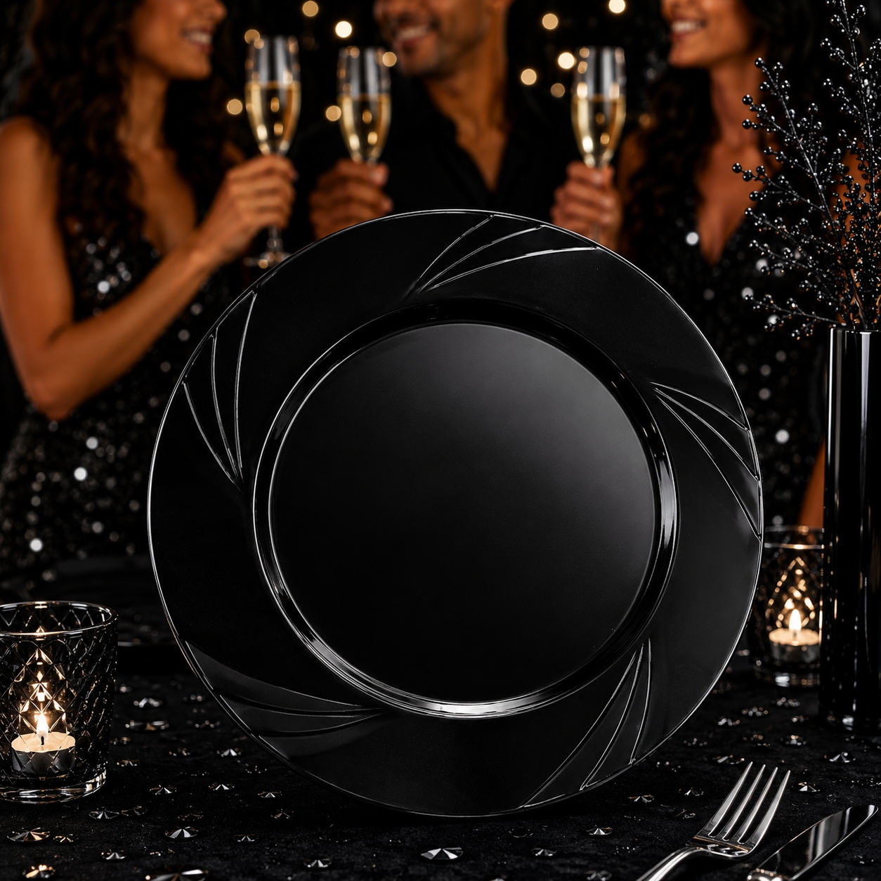 Toptan 9 inç Kristal Tabak 6lı