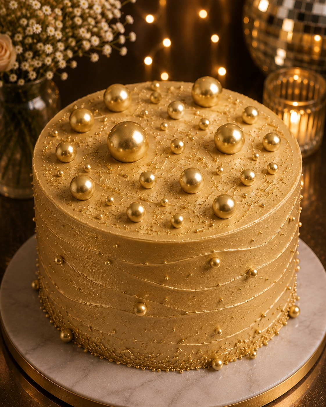 Toptan Pasta Topları 20 adet Gold