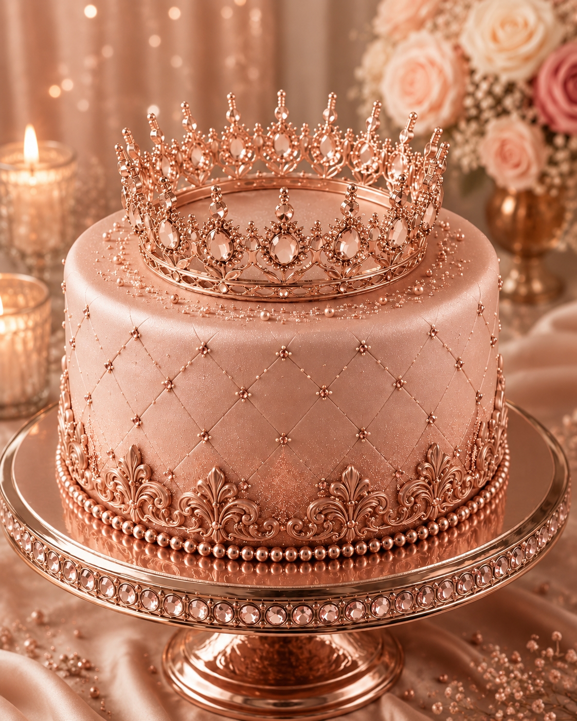 Toptan Pasta Tacı Rosegold