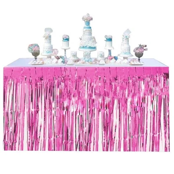 Toptan%20Masa%20Eteği%20Püsküllü%20Pembe