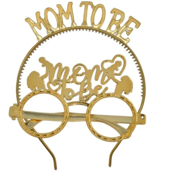 Toptan%20Taç%20ve%20Gözlük%20Seti%20Mom%20To%20Be%20Gold
