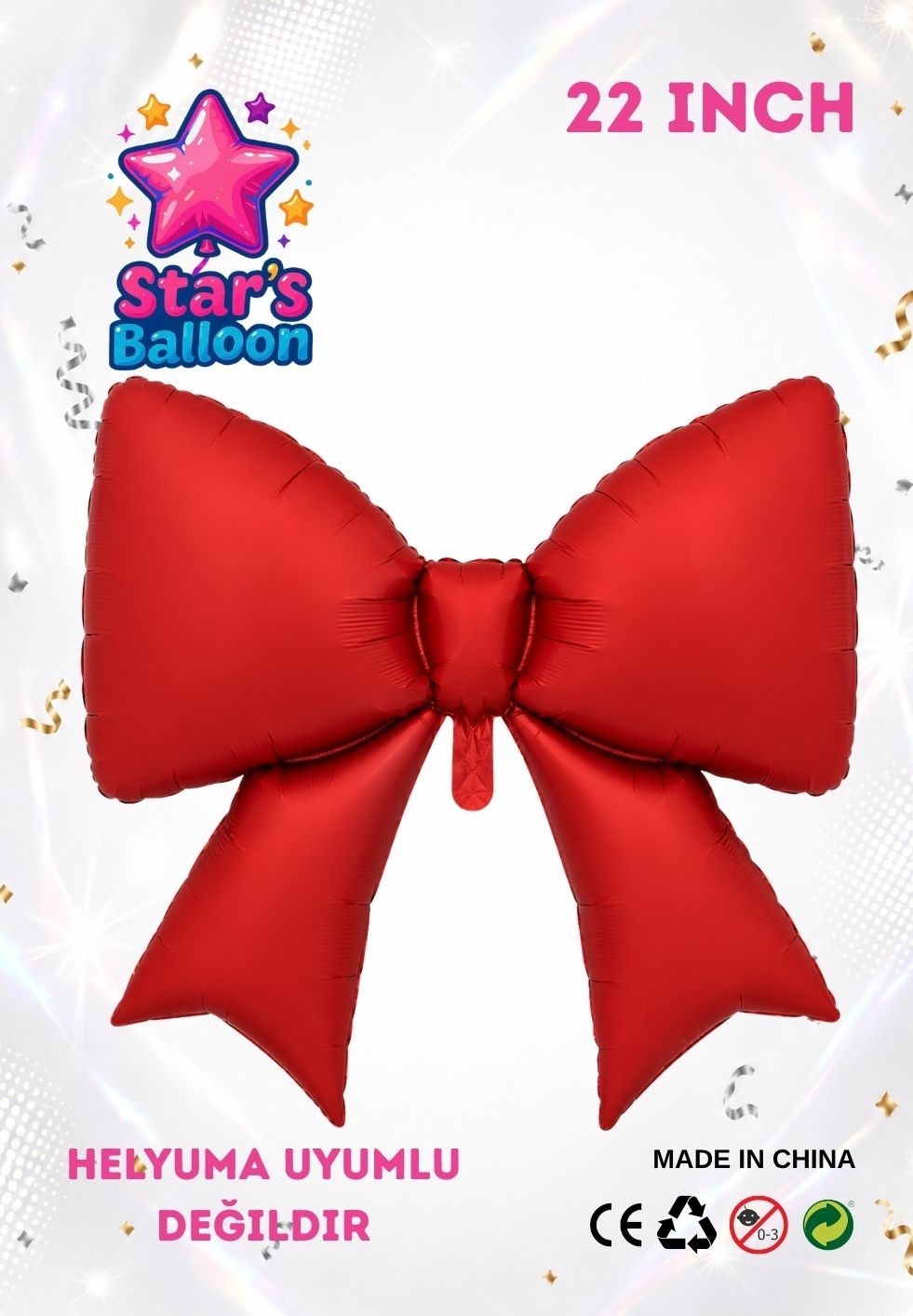 Toptan Star’s Balloon Fiyonk Folyo Balon 22 inç
