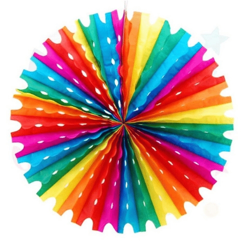 Toptan Pelur Yelpaze Gökkuşağı 40 Cm