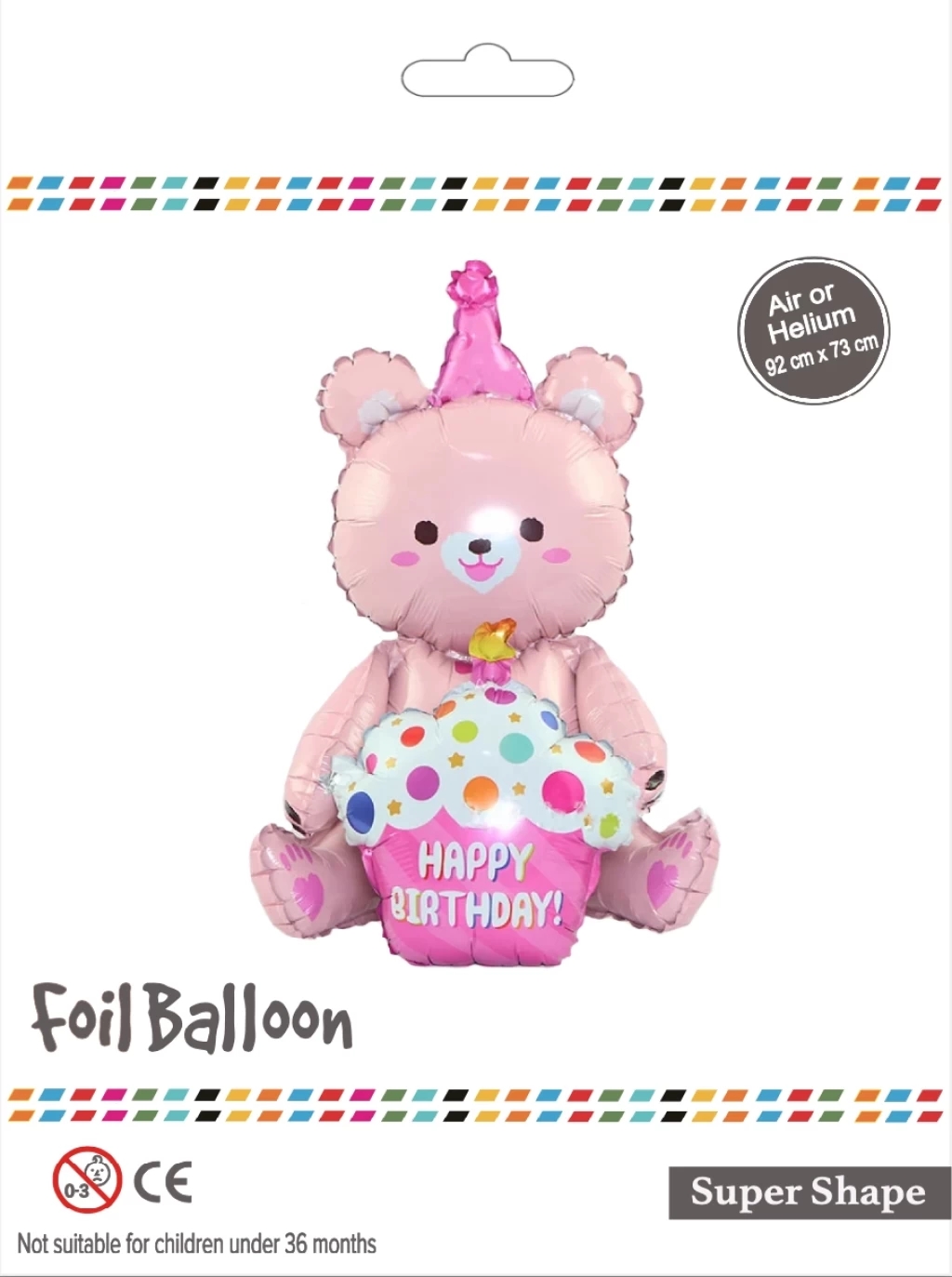 Toptan%20Pembe%20Oturan%20Ayı%20Folyo%20Balon
