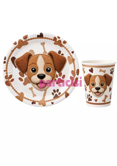 Toptan Köpek Tabak Bardak 8li