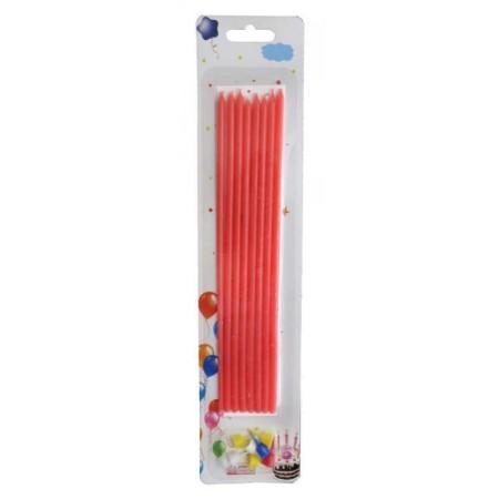 Toptan İnce Uzun Mum Pastel 20 cm 7li