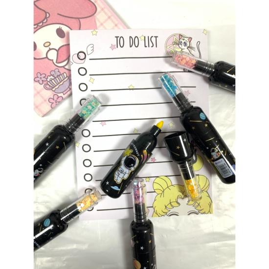 Toptan Astronot Desenli Fosforlu Kalem 6lı