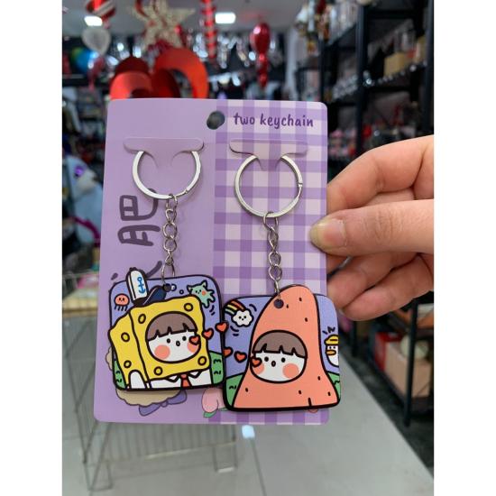 Toptan Kawaii SüngerBob ve Patric Anahtarlık 2li