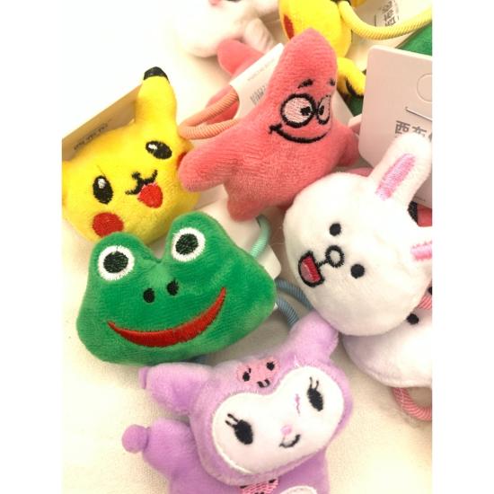 Toptan Karışık Peluş Lastik Toka Tekli