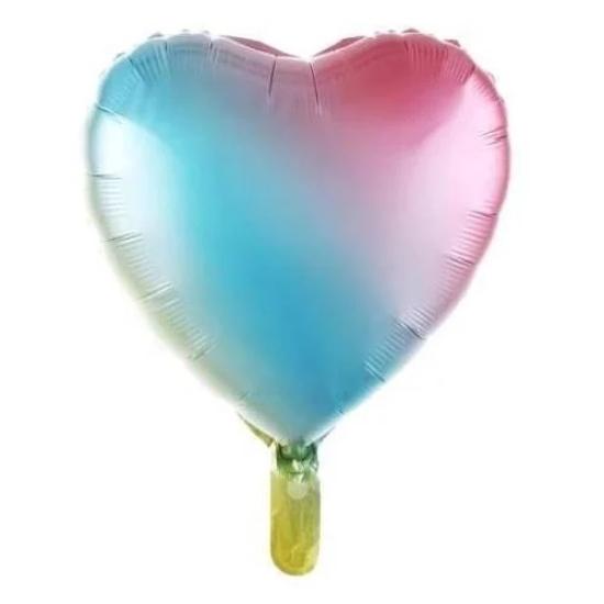 Toptan 18 inç Gökkuşağı Kalp Folyo Balon