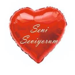 Toptan 18 inç Seni Seviyorum Kalp Folyo Balon