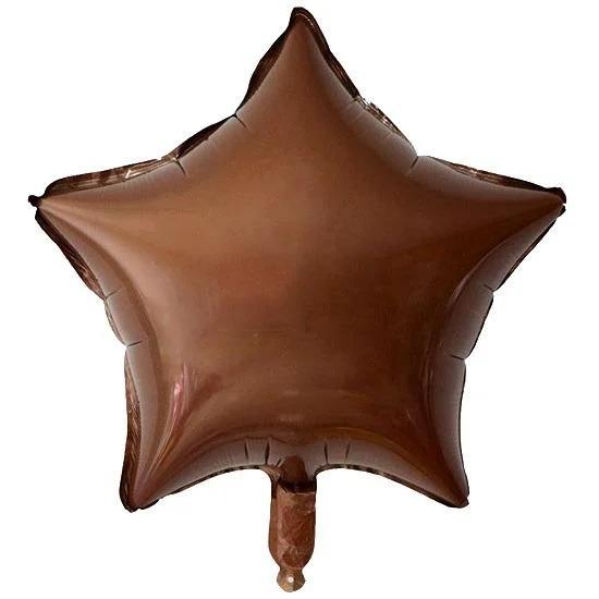 Toptan 18 inç Kahverengi Yıldız Folyo Balon