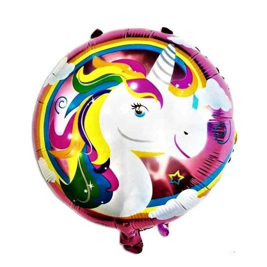 Toptan 18 inç Unicorn Baskılı Folyo Balon