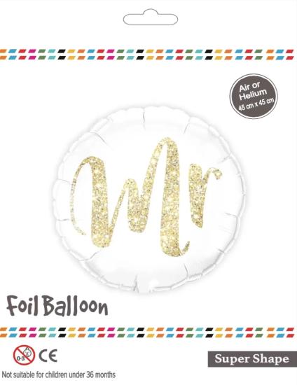 Toptan 18 inç MR. Baskılı Bride Folyo Balon