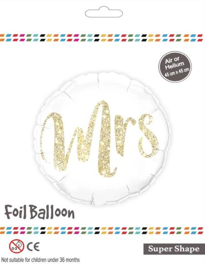 Toptan 18 inç MRS. Baskılı Bride Folyo Balon