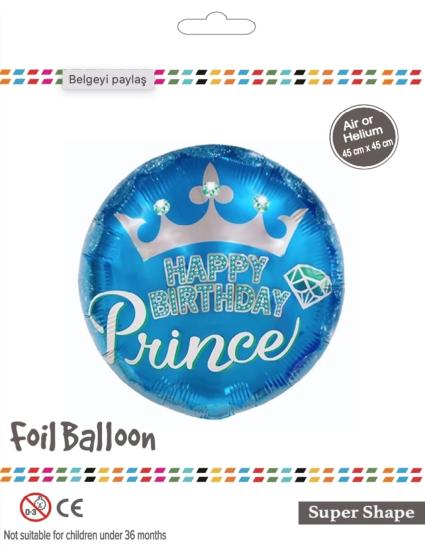 Toptan 18 inç Prens Baskılı Folyo Balon