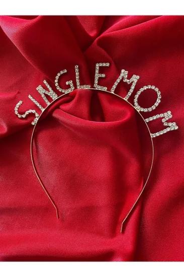 Toptan Taşlı Taç Single Mom Gümüş