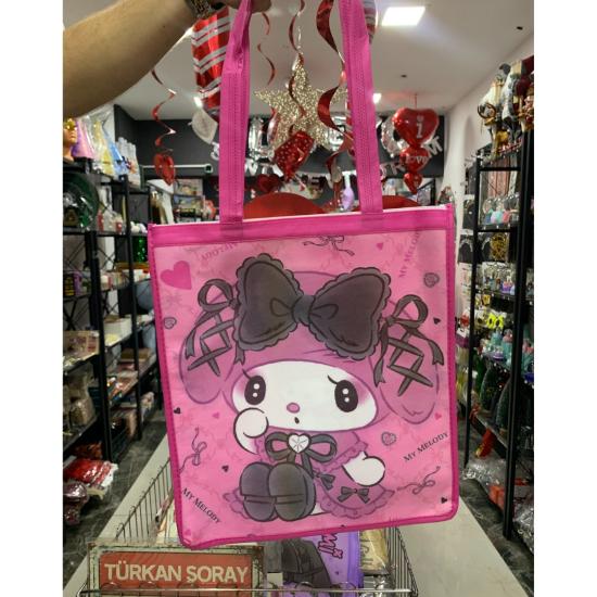 Toptan My Melody Çift Taraflı Baskı Bez Çanta