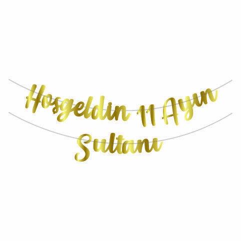 Toptan Hoşgeldin 11 Ayın Sultanı Kaligrafi Banner