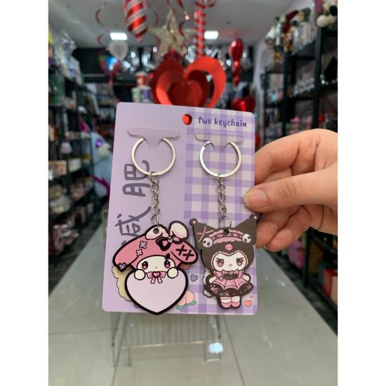 Toptan Kawaii Sevimli Kuromi ve Melody Anahtarlık 2li