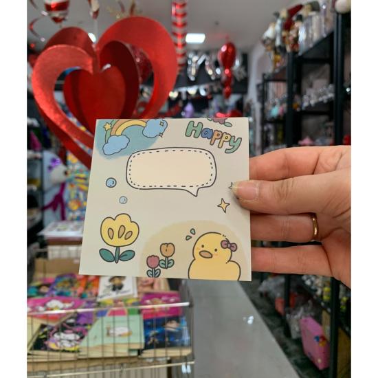 Toptan Kawaii Tasarımlı Memopad Kare Not Defteri