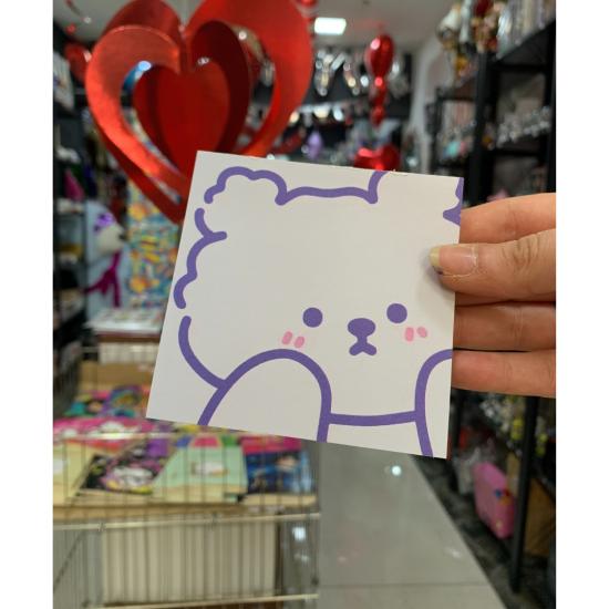 Toptan Kawaii Tasarımlı Memopad Kare Not Defteri