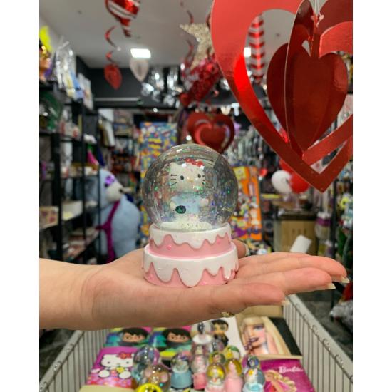 Toptan Hello Kitty Orta Boy Işıklı Kar Küresi