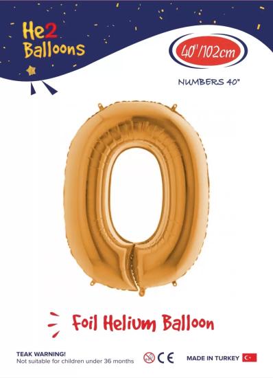 Toptan Rakam Folyo Balon 40 İnç Gold-0