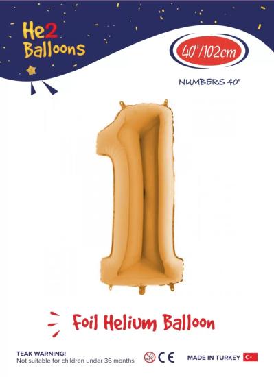 Toptan Rakam Folyo Balon 40 İnç Gold-1
