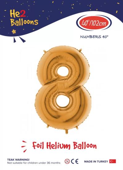 Toptan Rakam Folyo Balon 40 İnç Gold-8
