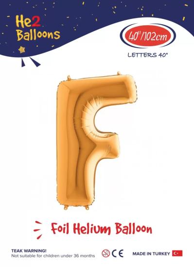 Toptan Harf Folyo Balon 40 İnç Gold-F