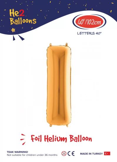 Toptan Harf Folyo Balon 40 İnç Gold-I