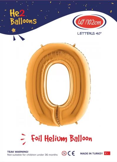 Toptan Harf Folyo Balon 40 İnç Gold-O