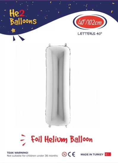 Toptan Harf Folyo Balon 40 İnç Gümüş-I