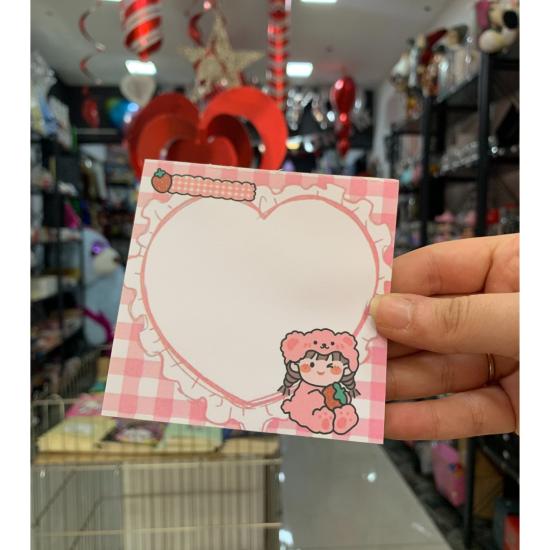 Toptan Kawaii Tasarımlı Memopad Kare Not Defteri