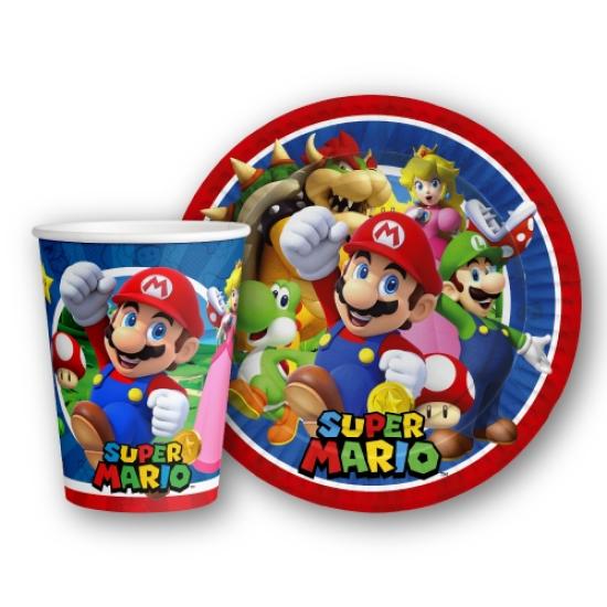 Toptan Süper Mario Tabak Bardak 8li