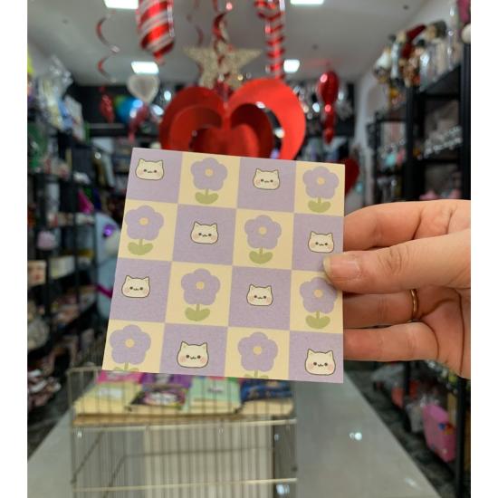 Toptan Kawaii Tasarımlı Memopad Kare Not Defteri